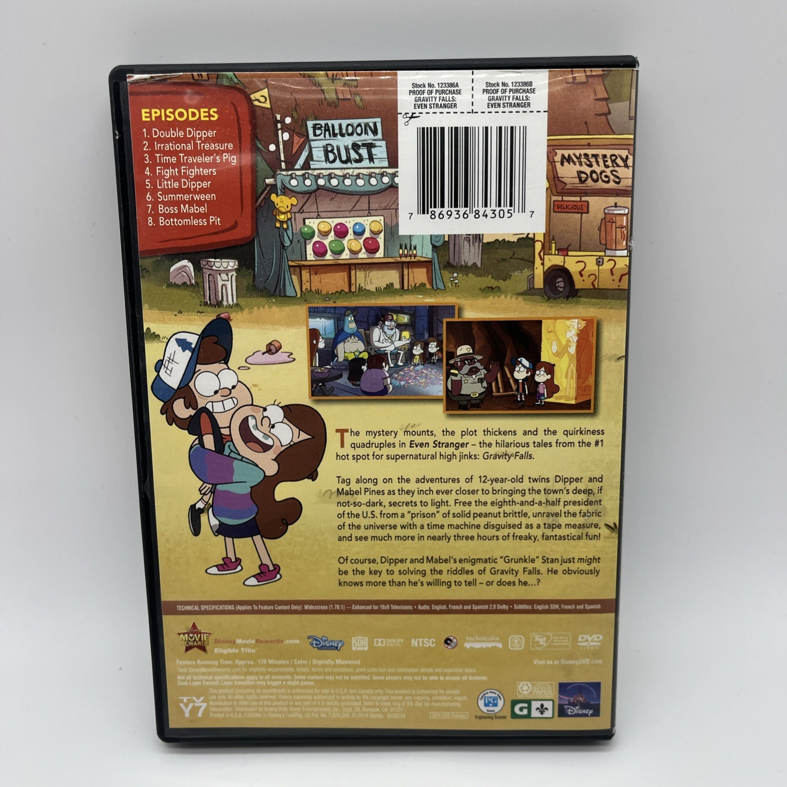 Gravity Falls Vol. 2 Even Stranger (DVD) Disney
