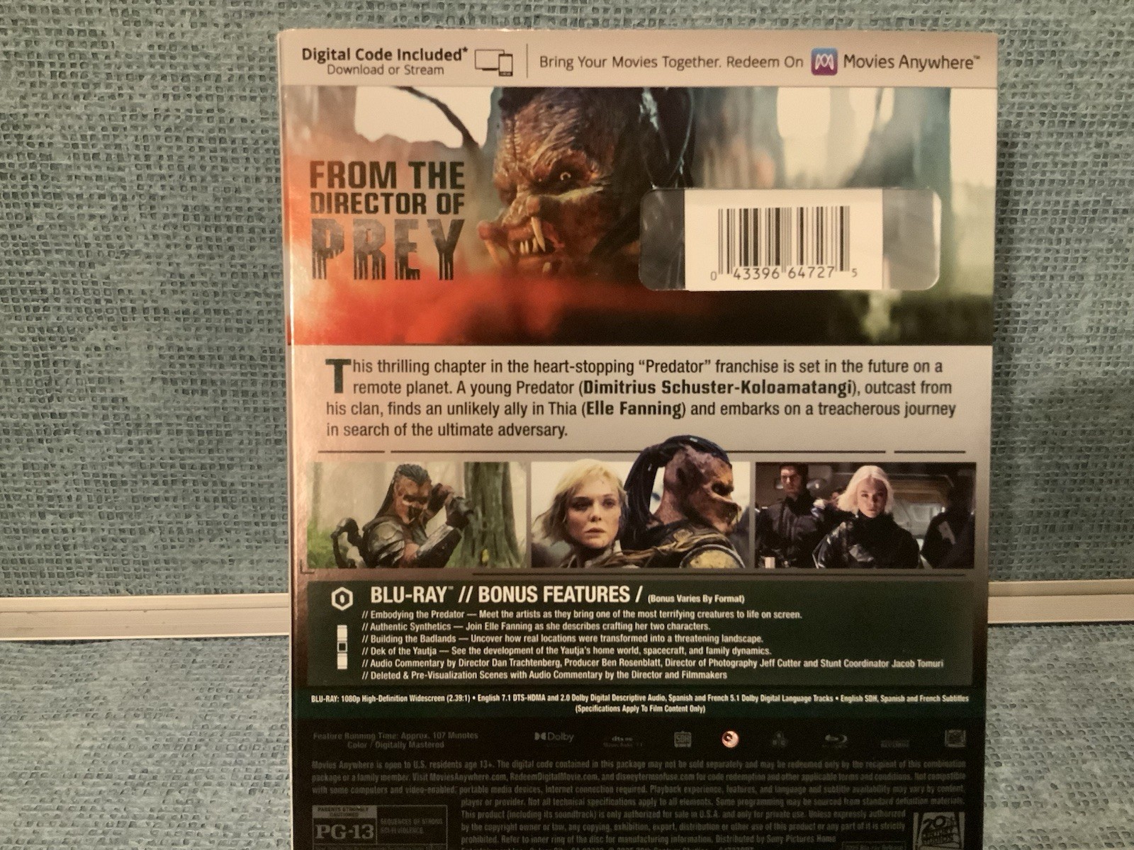 PREDATOR BADLANDS, BLU RAY, DIGITAL CODE, FACTORY SEALED W/slip, Mint