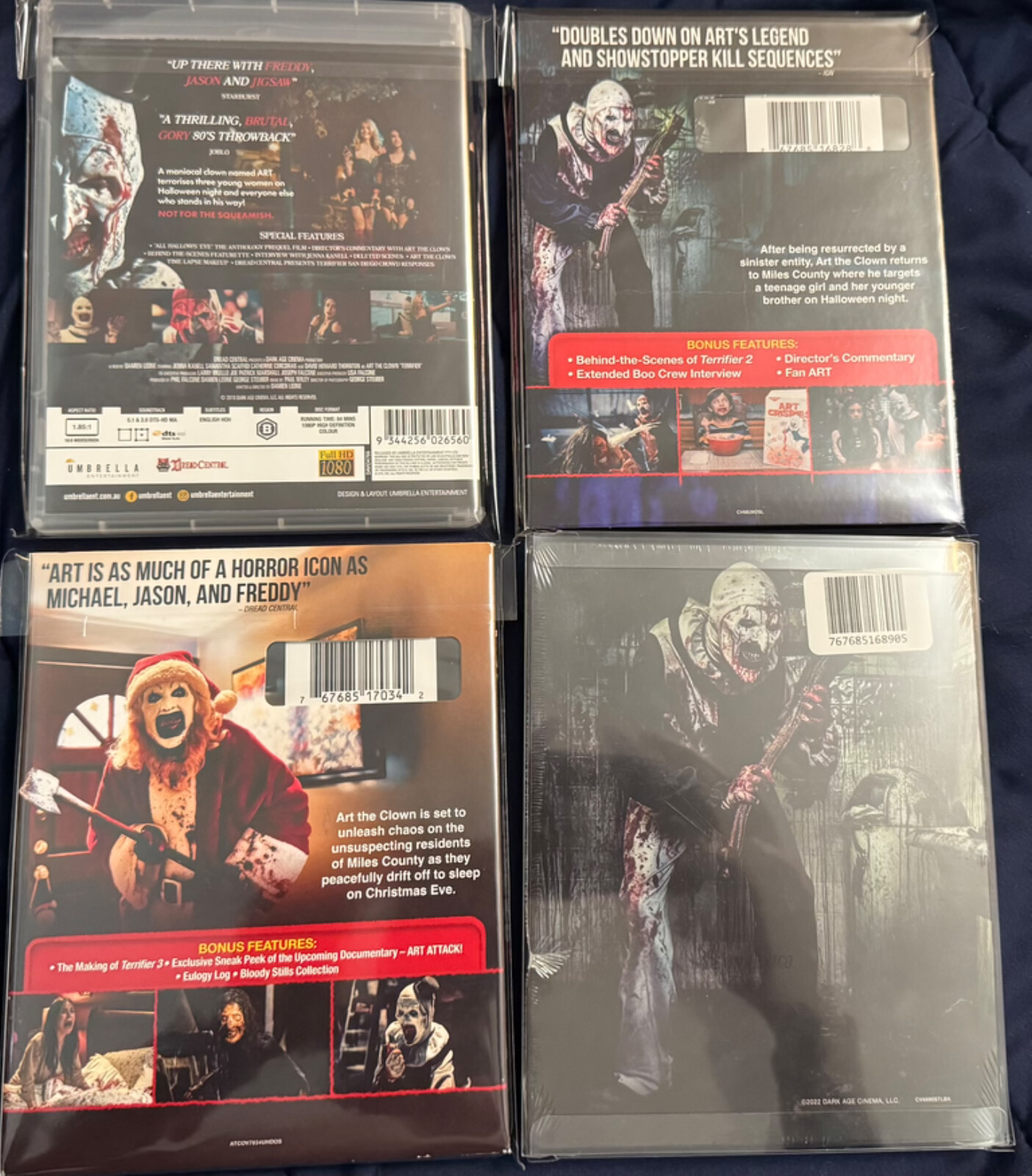 Terrifier Blu Ray Bundle Read The Description!