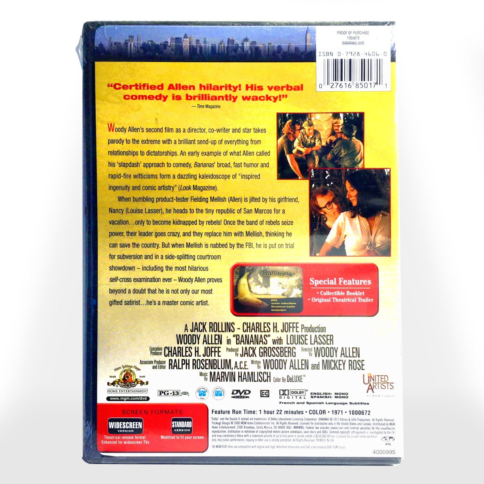 Bananas (DVD, 1971, Widescreen & Full Screen) Brand New ! Woody Allen