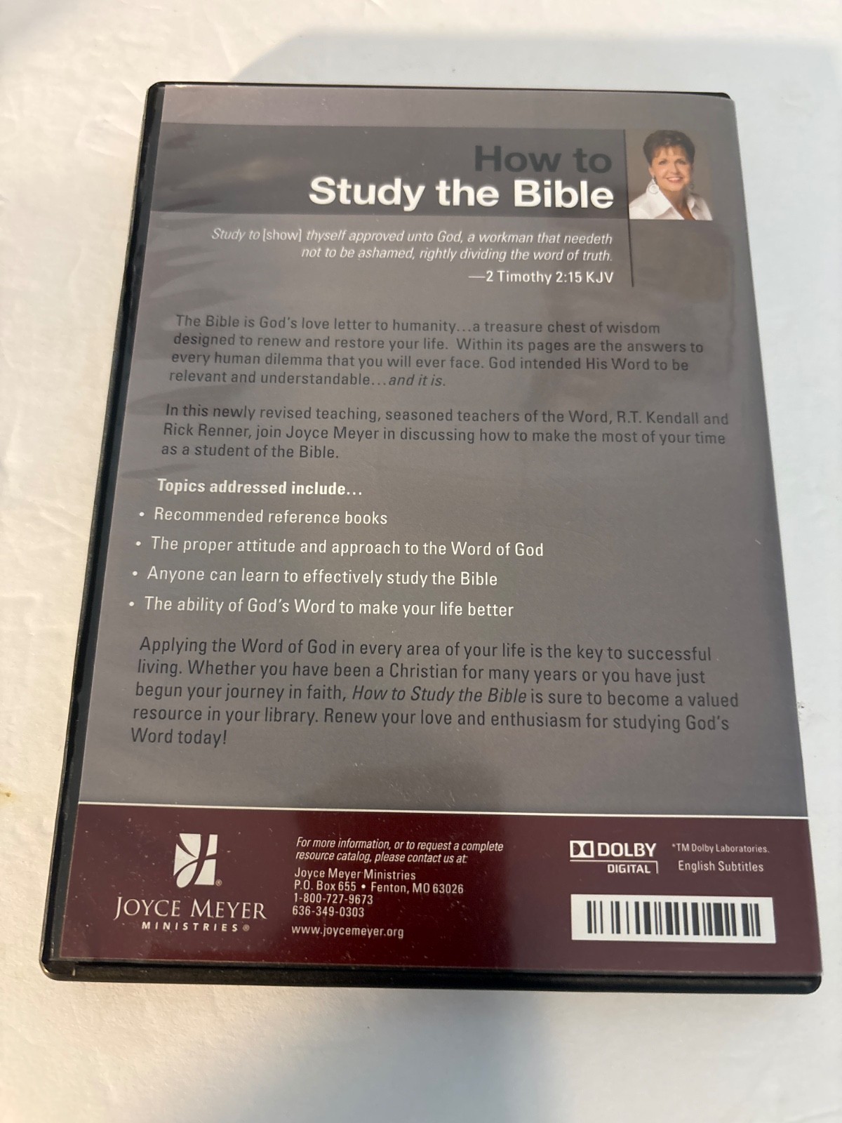 How To Study The Bible By Joyce Meyer DVD