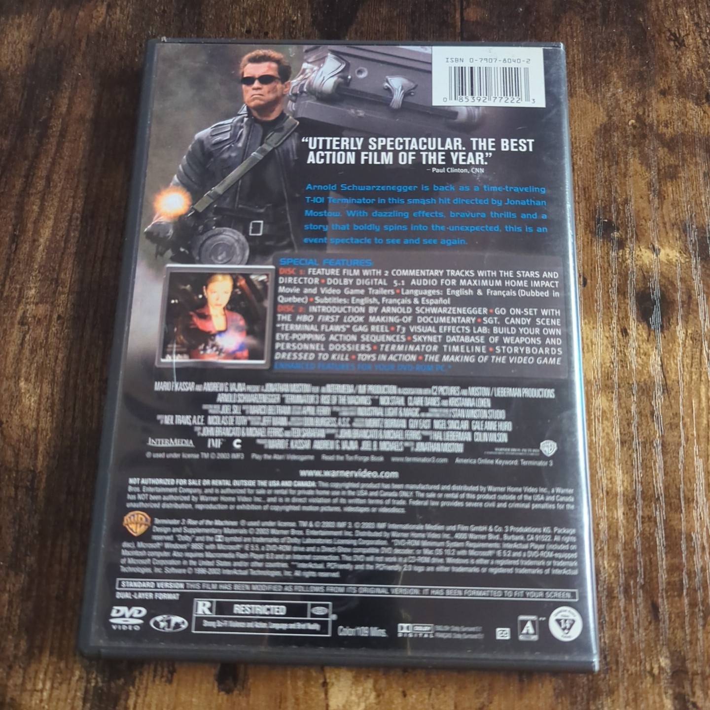 Lot Of 2 DVDs “Men In Black 2” & “Terminator 3 (Rise of The Machines” Very Good+