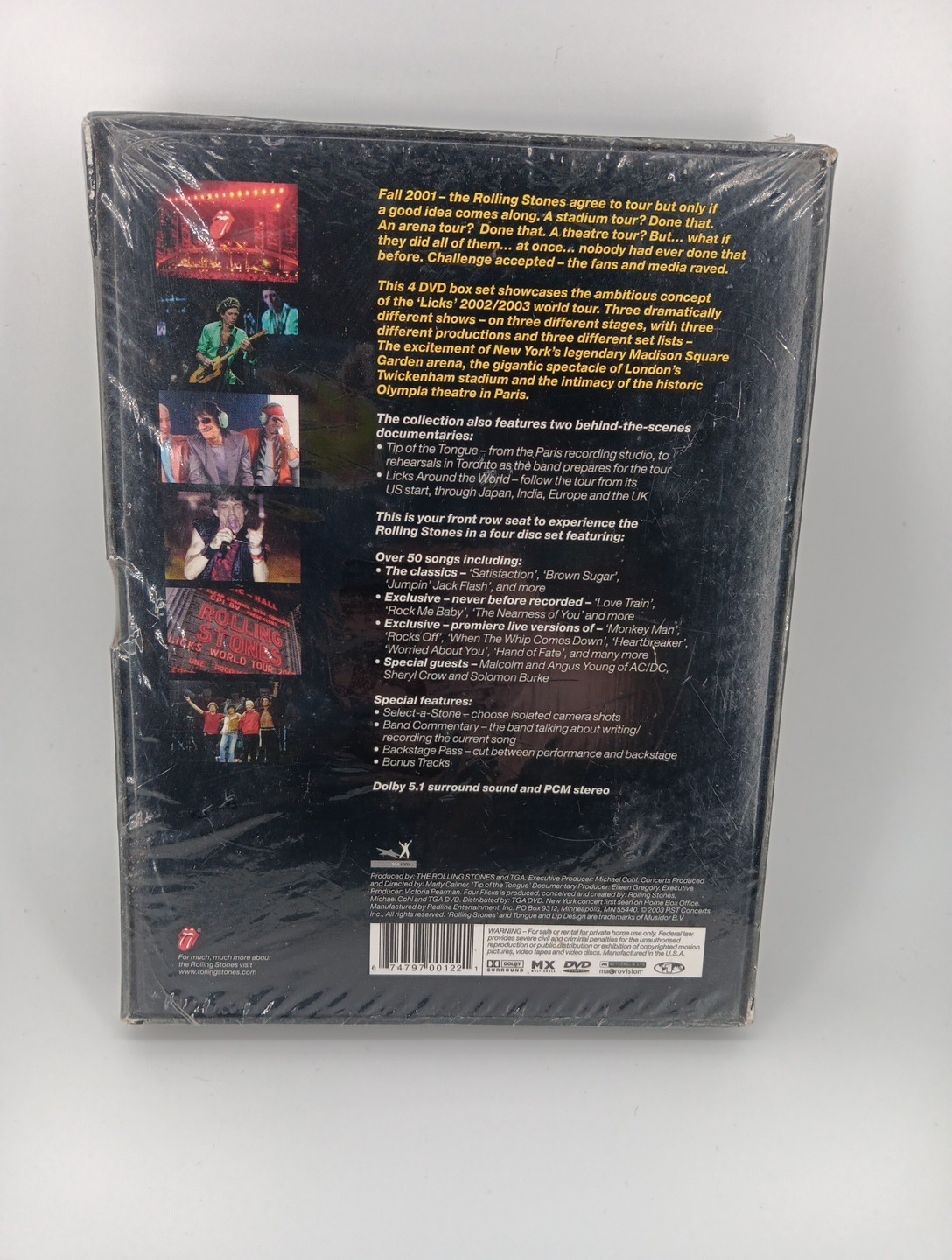 Rolling Stones Four Flicks 4-DVD Box Set (DVD, 2003) Sealed In Plastic
