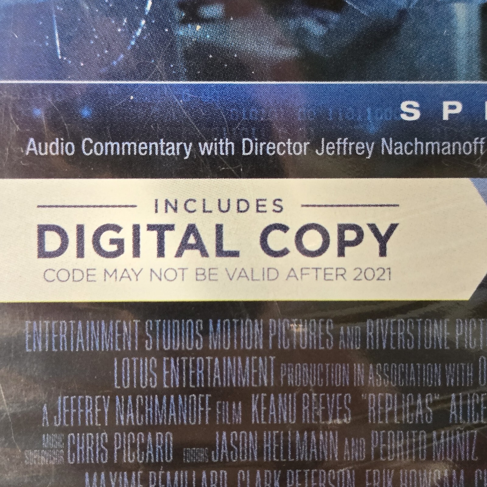 Replicas (Blu Ray+DVD+Digital) Keanu Reeves 2019 PG-13 New