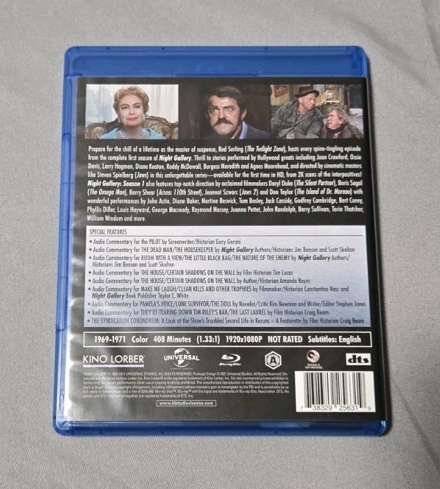 Rare NIGHT GALLERY COMPLETE SEASON 1 Blu-ray With Booklet Rod Serling HTF Horror