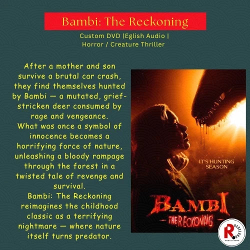 Bambi : The Reckoning Horror Custom DVD English Audio I Subs Free Shipping