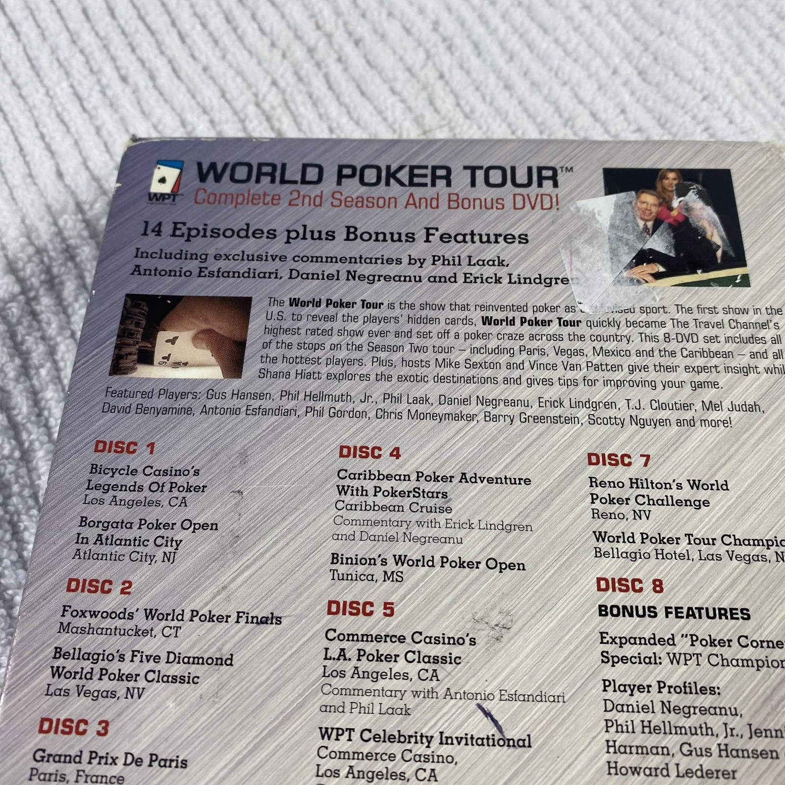 World Poker Tour Season Two DVD 8-Disc Set Shout Factory NTSC TV-14 Poker