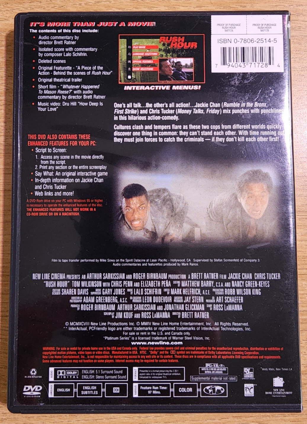 Rush Hour (DVD, 2004, Platinum Series, Widescreen) Jackie Chan, Chris Tucker