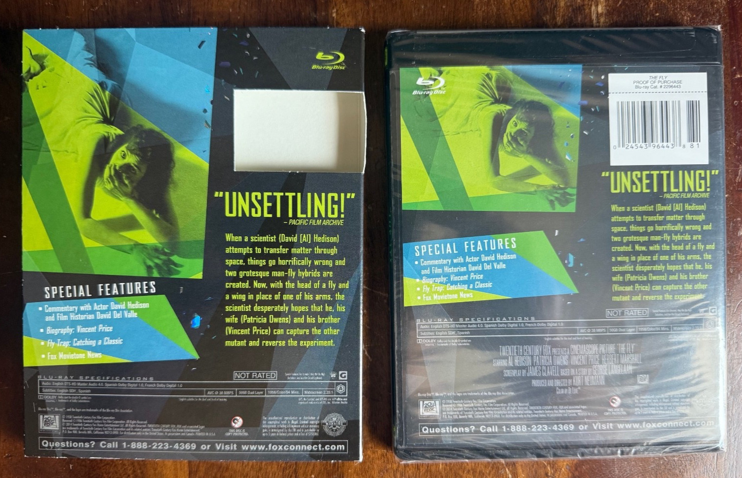 SEALED NEW Comic Con 2014 THE FLY Blu-Ray + Slipcover RARE OOP Vincent Price