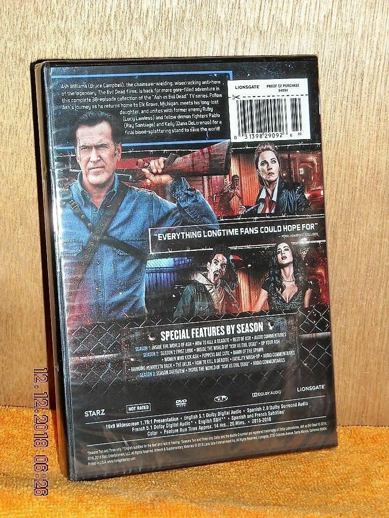 Ash Vs Evil Dead Complete Collection (DVD, 2018, 6-Disc Set) NEW Bruce Campbell