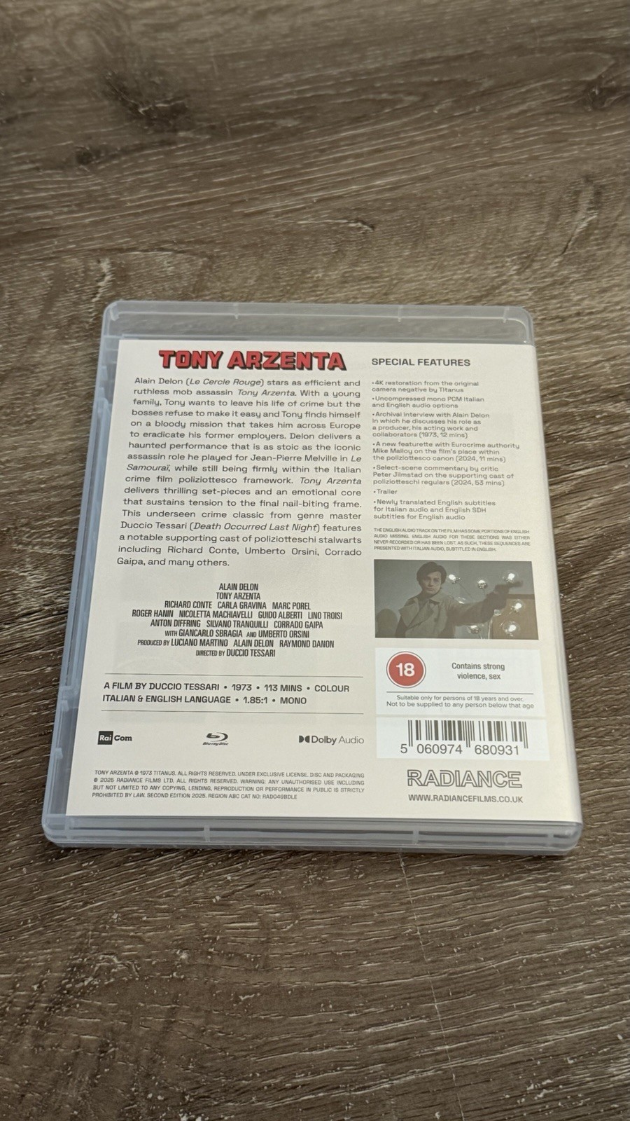 Tony Arzenta Big Guns No Way Out (1973) Region Free Blu-ray Radiance Alain Delon