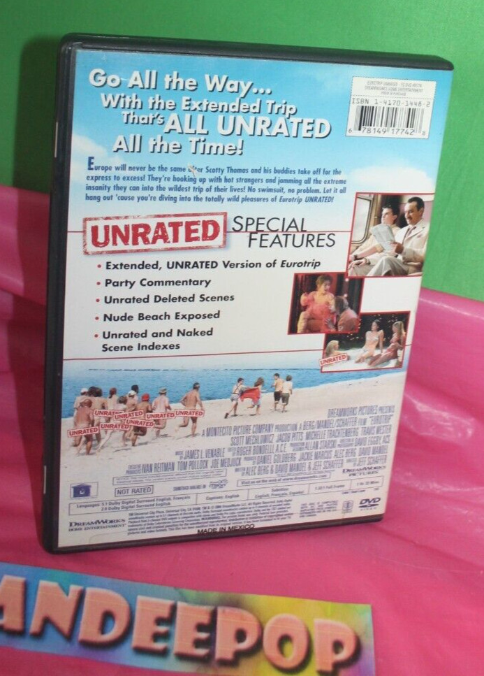 Eurotrip Unrated Full Screen DVD Movie
