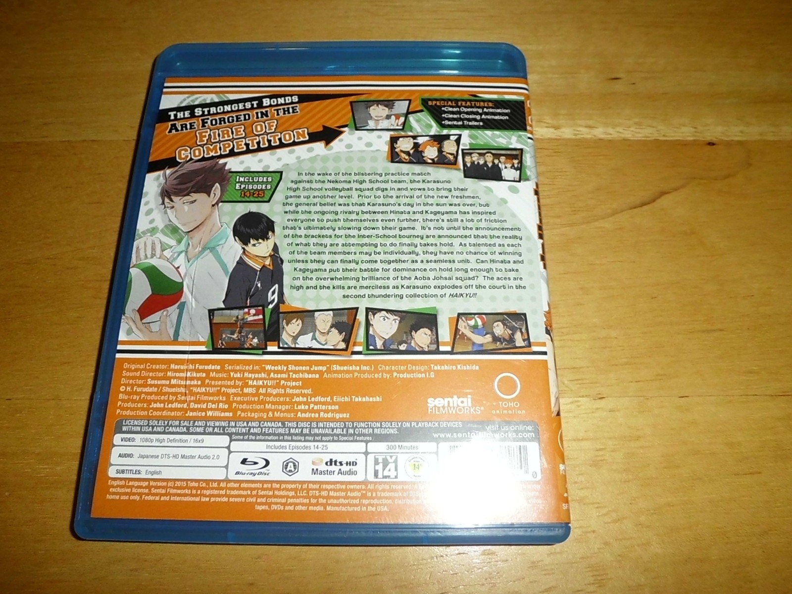 Haikyuu Season 1 – Collection 2 (Blu-ray, 2015) Sentai Filmworks Anime 14-25