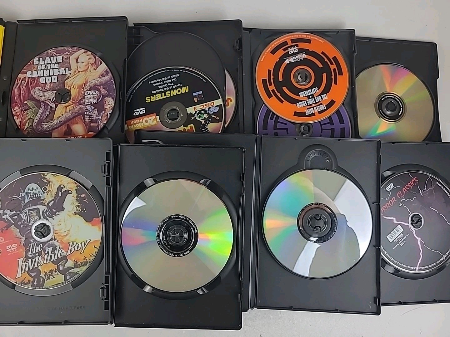 Lot 14 Vtg Sci-Fi Horror B Movie Cult DVDs Flash Gordon Vincent Price Carloff