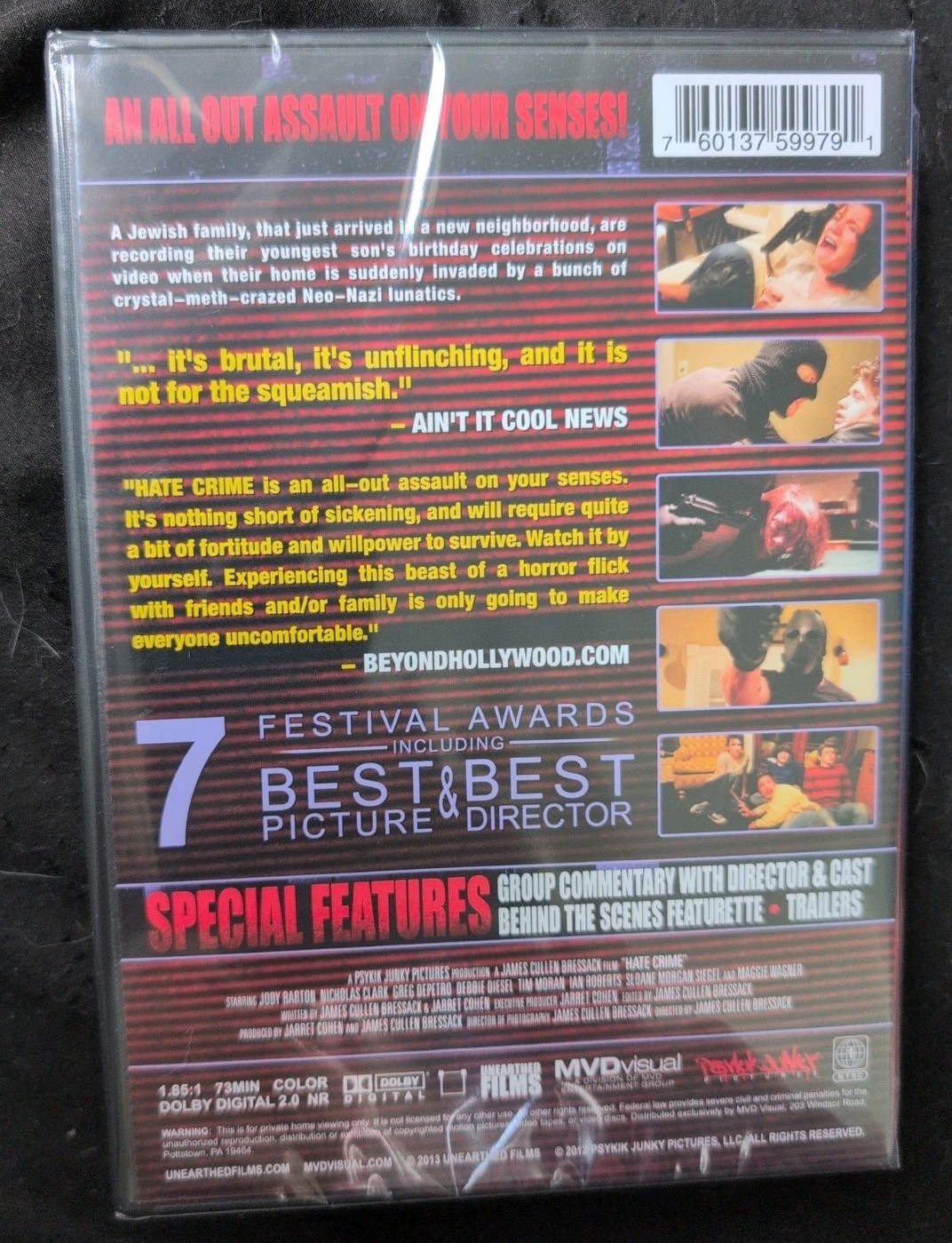 Hate Crime DVD 2012 OOP Unearthed Films (Reg 1 NTSC) NEW James Cullen Bressack