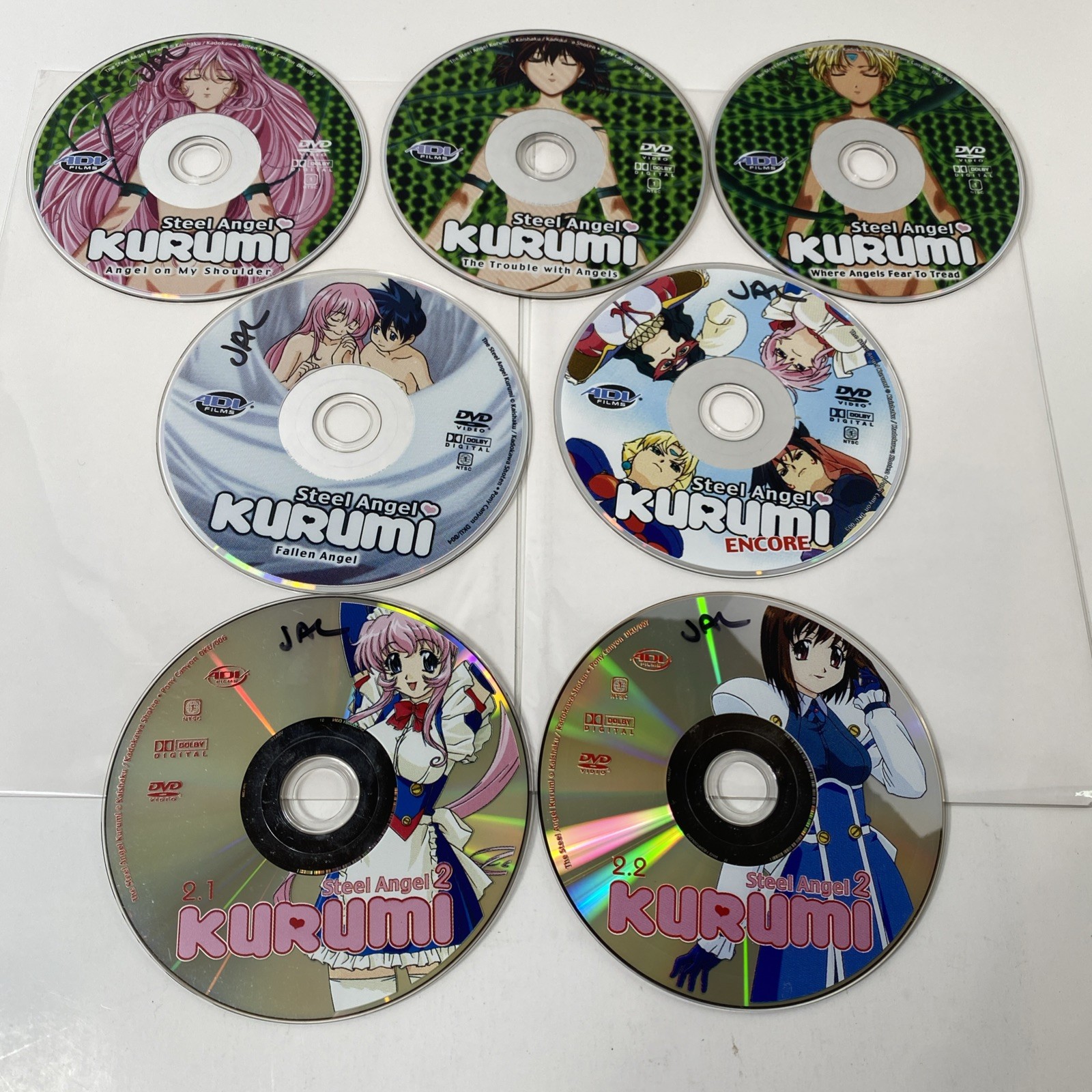 STEEL ANGEL KURUMI 7 DISC COMPLETE SERIES DVD SET ADV FILMS HTF ANIME DISCS ONLY