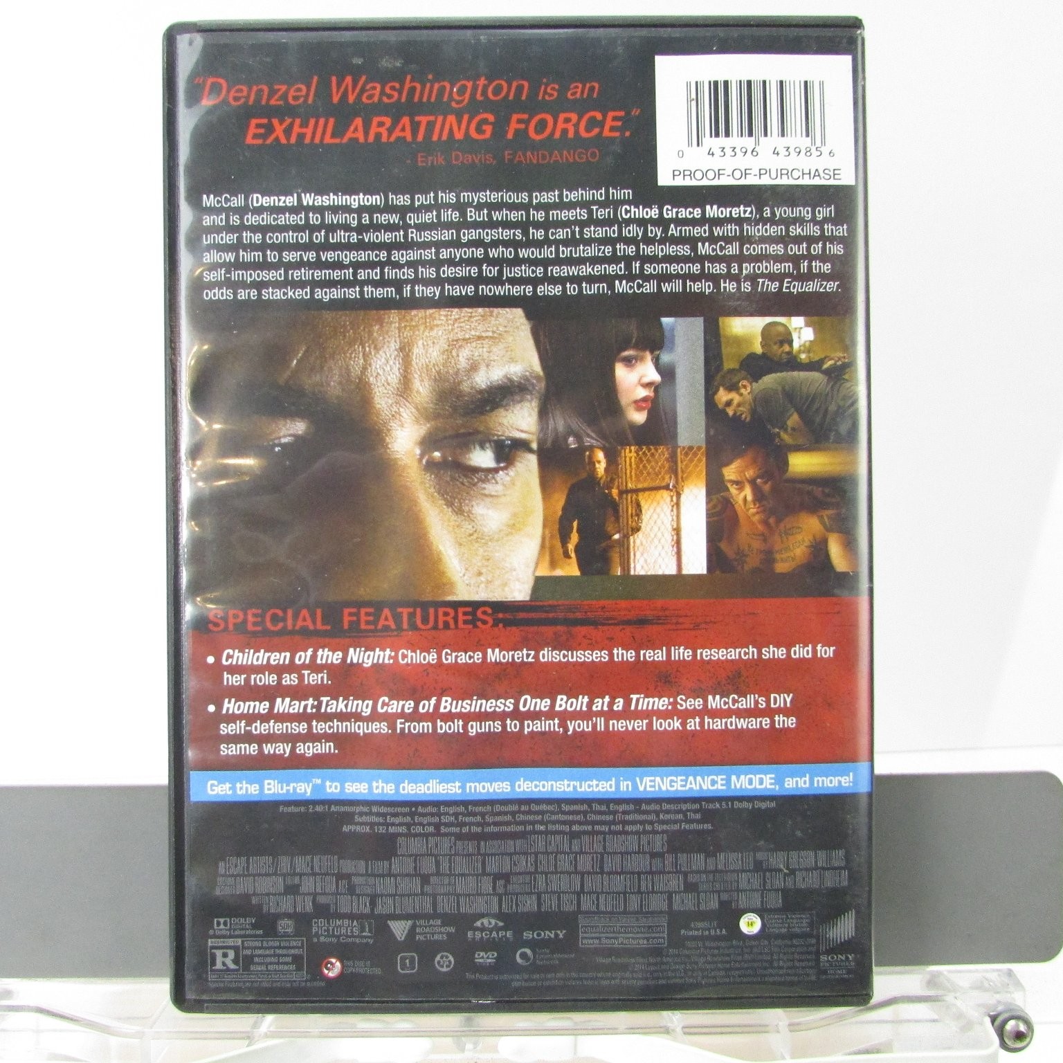 The Equalizer DVD (2014) Denzel Washington, Antoine Fuqua Action Thriller
