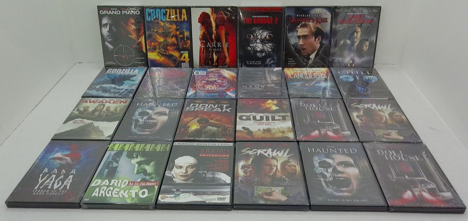 Wholesale DVD Lot – Horror/Thriller/Gore/Scary Movies – Brand New, No Duplicates