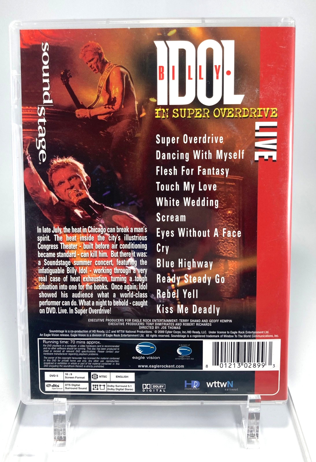 Billy Idol In Super Overdrive Live Concert DVD 2009 80’s Music Rock