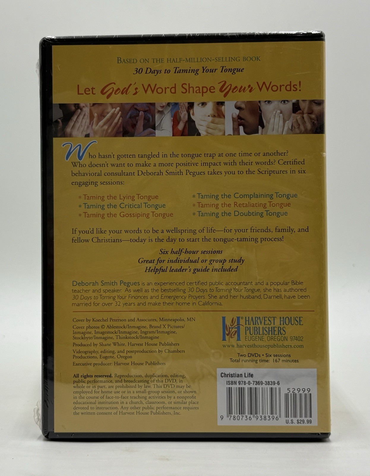 30 Days To Taming Your Tongue 2-Disc Christian DVD *New & Sealed* Deborah Pegues