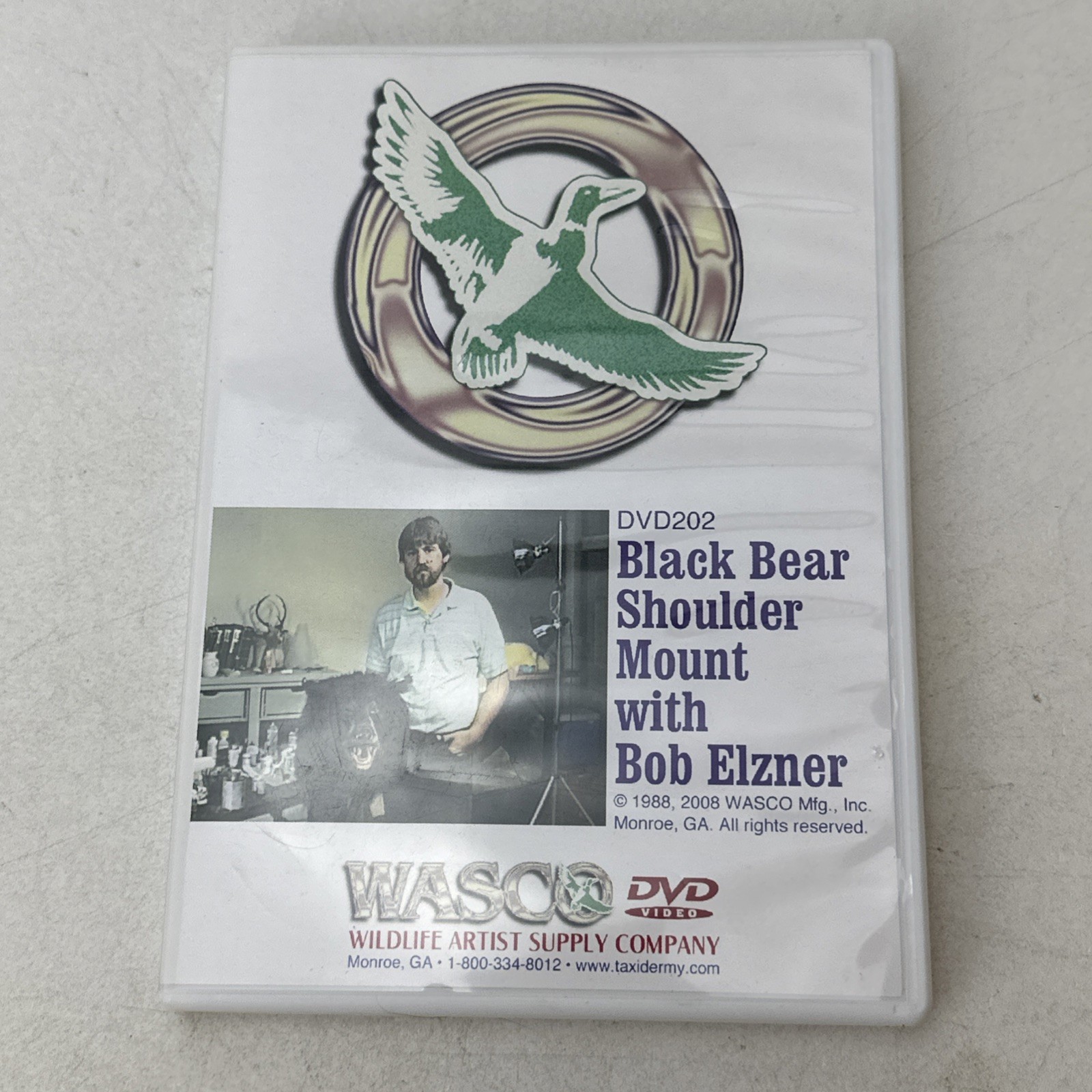 WASCO DVD 202 Black Bear Shoulder Mount Bob Elzner 2008 Wildlife Artist Supply
