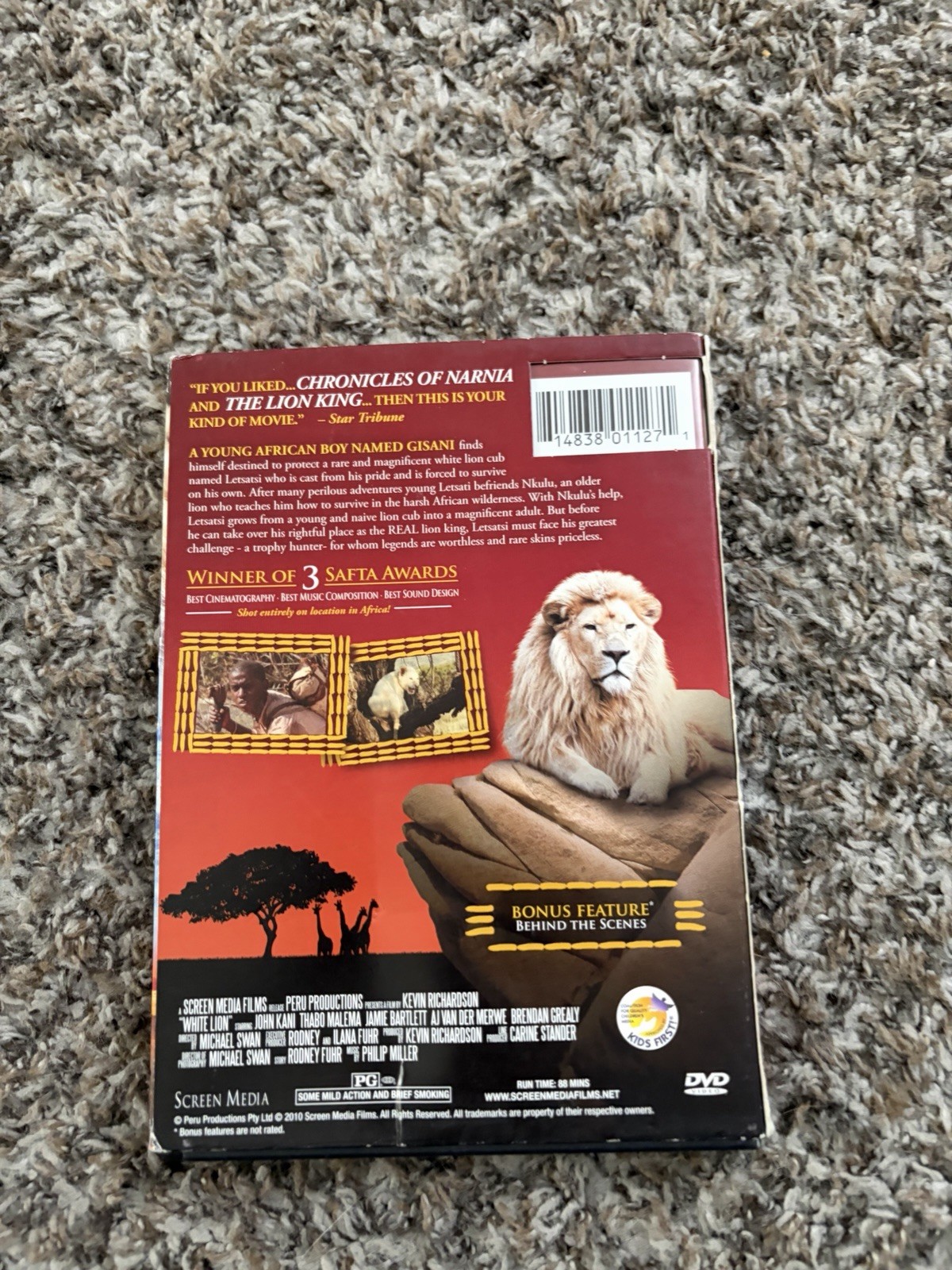 White Lion (DVD, 2011) John Kani – Jamie Bartlett Movie With Slipcover
