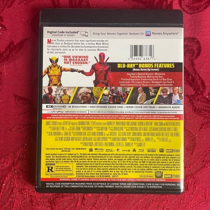 DEADPOOL 2 + DEADPOOL & WOLVERINE (4KUHD + Blu-ray) Marvel, Ryan Reynolds