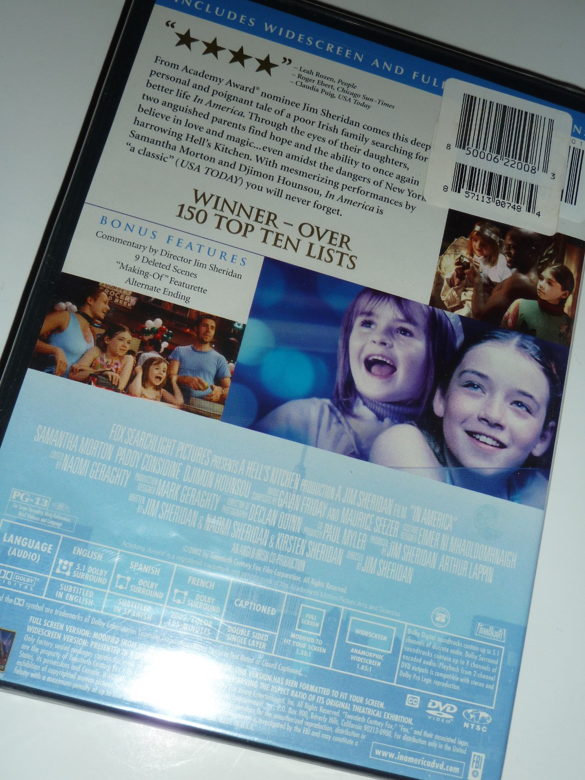 In America DVD 2002 drama movie Irish immigrant family in NYC Jim Sheridan NEW!