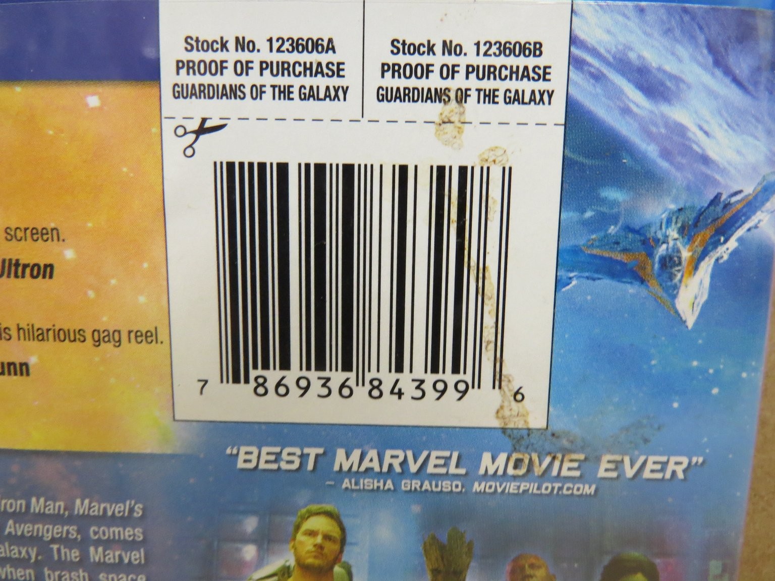 Guardians of the Galaxy Blu-ray 2014 Chris Pratt James Gunn Marvel Bonus