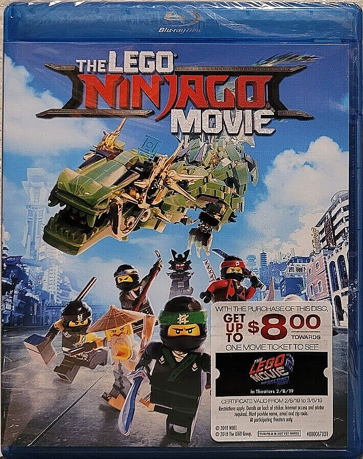 The Lego Ninjago Movie (Blu-ray, 2017) Jackie Chan – Brand New, Sealed!