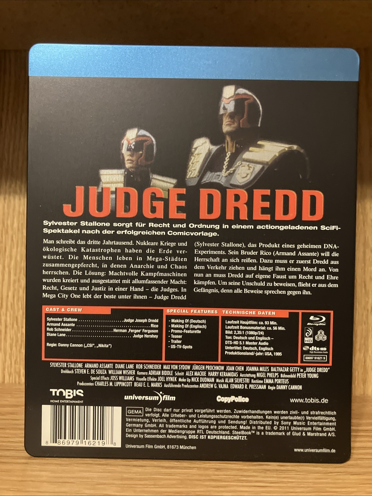 Judge Dredd Steelbook Blu-Ray German Import EU Germany Exclusive RARE OOP