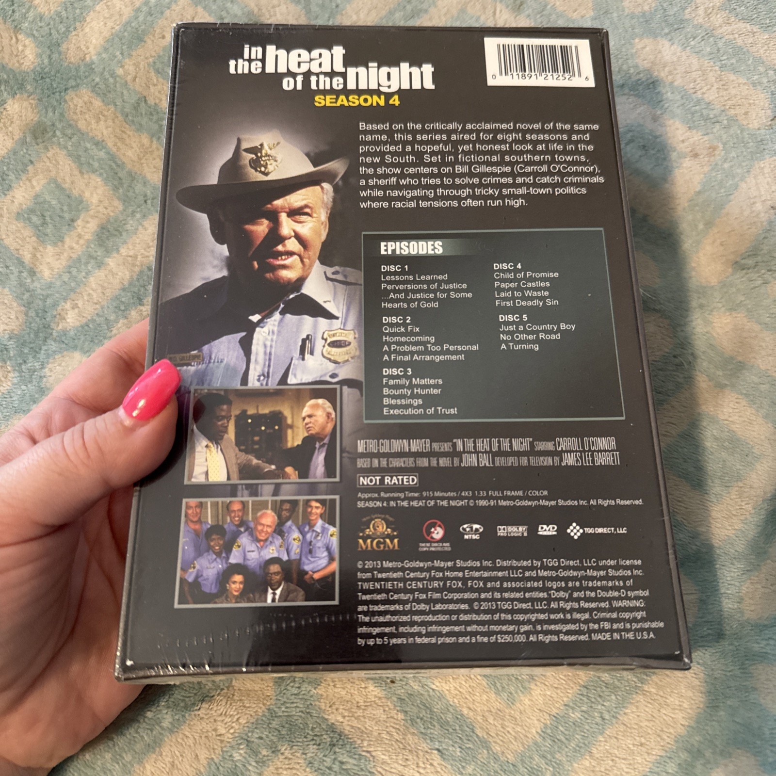 NEW**In the Heat of the Night Season 4 O’Connor 5 DVD Disc BOXSET! MGM Fourth