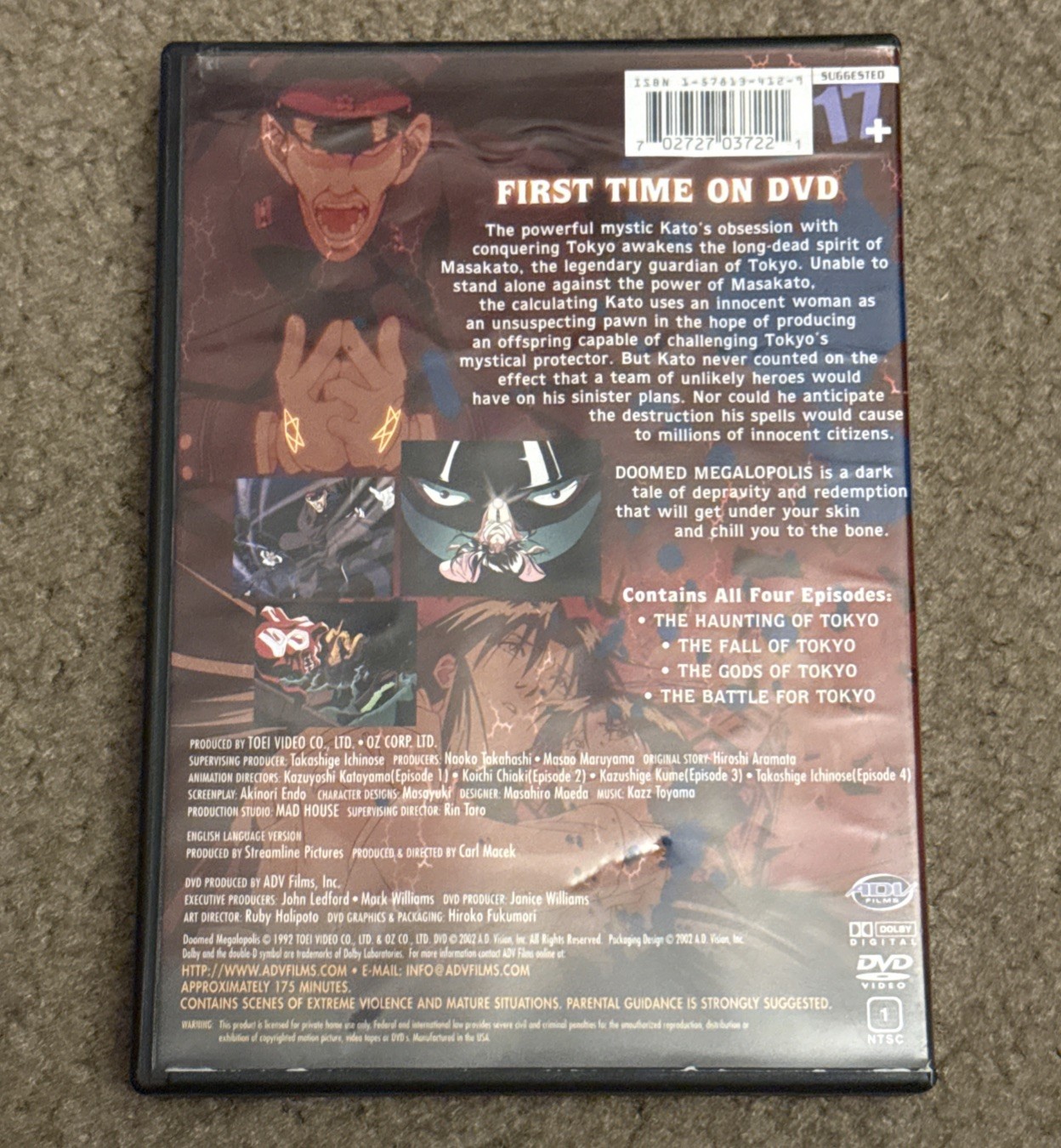 Doomed Megalopolis – Anime/Supernatural 2002 DVD
