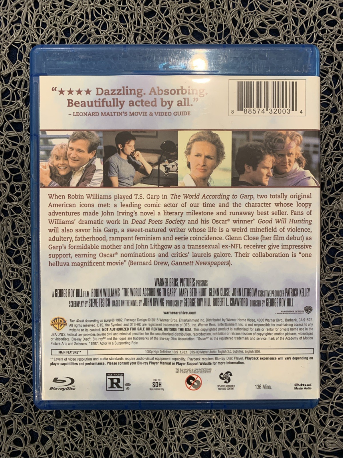 The World According to Garp (Blu-ray, 1982) : Like New