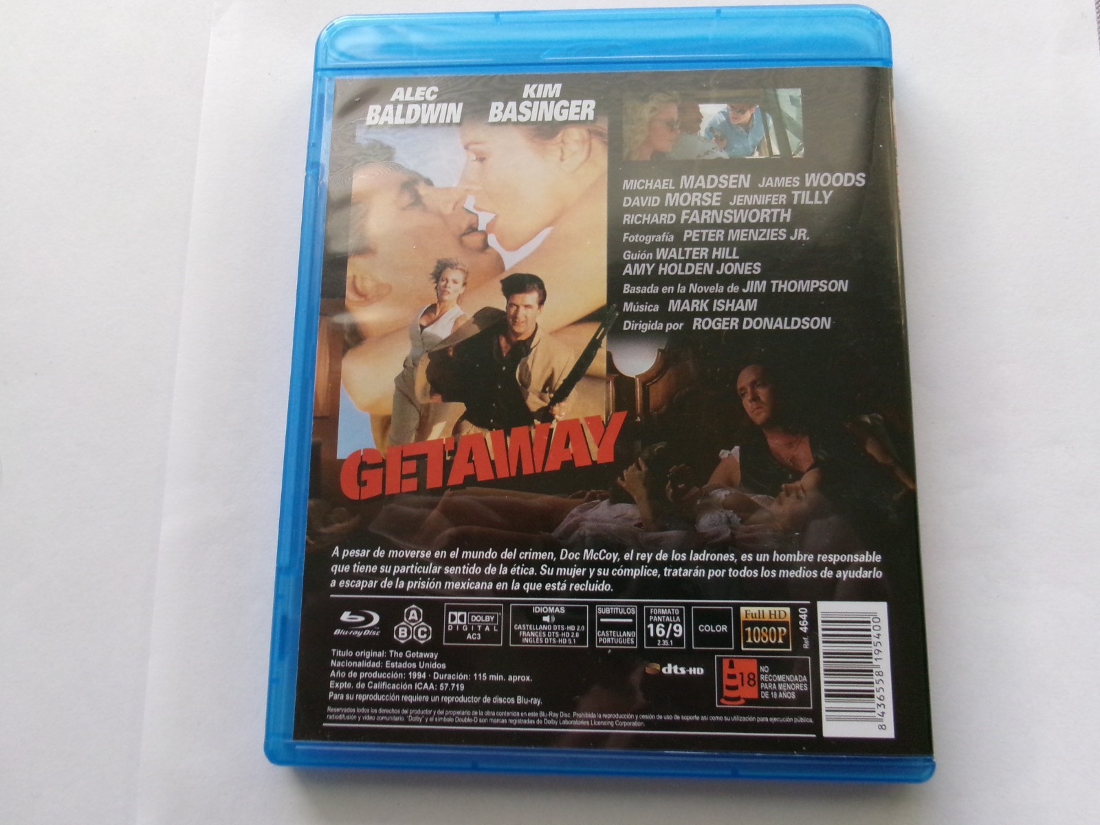The Getaway (1994) (Blu-ray) Unrated Cut Uncut Spain Import Region Free