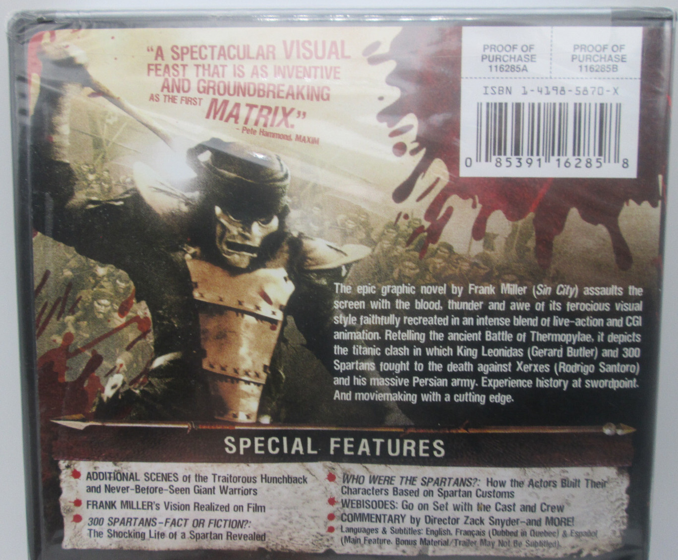 300 (DVD, 2007) Gerard Butler / NEW, sealed, ships next business day!