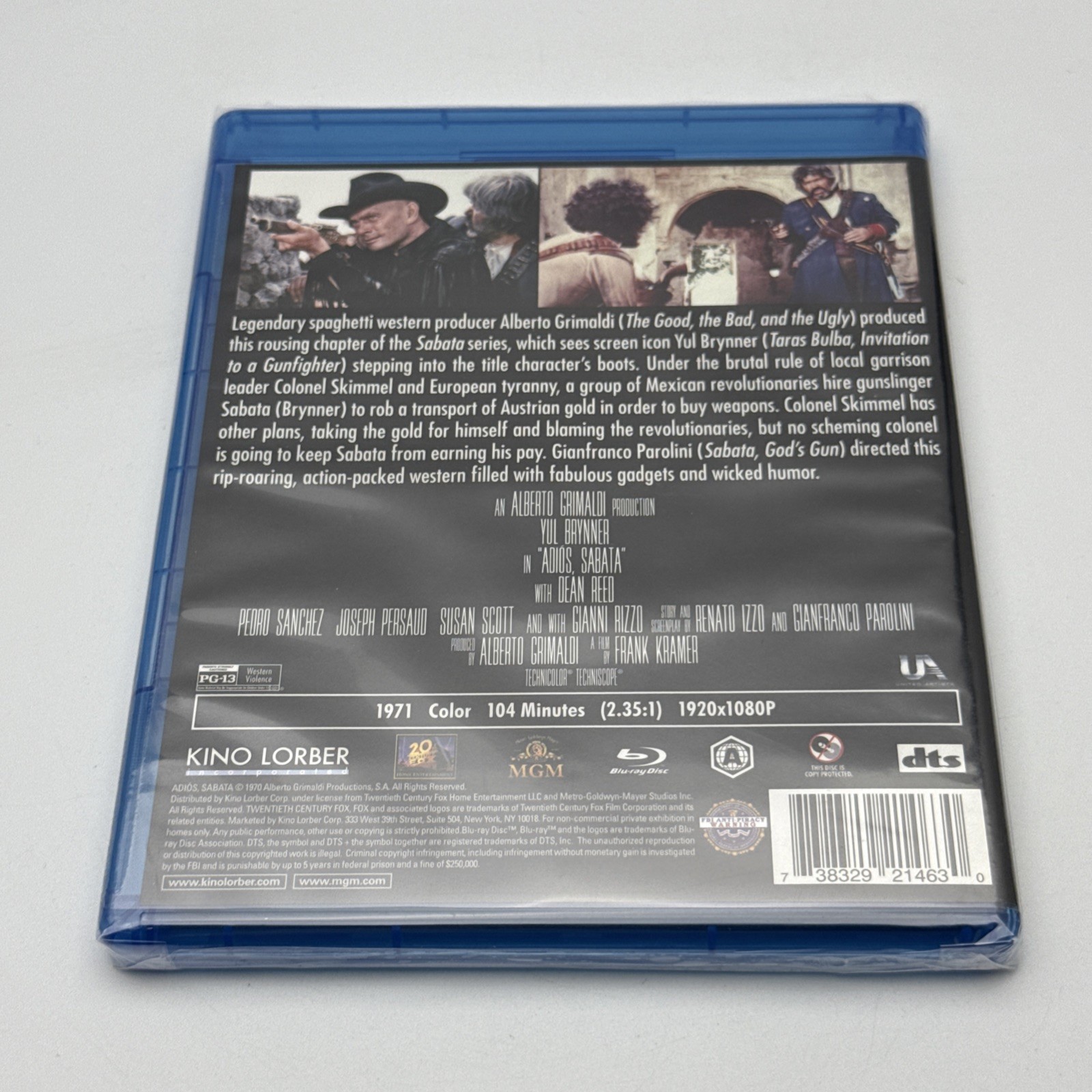 Adiós, Sabata (1971) Blu-ray Kino Lorber Yul Brynner BRAND NEW SEALED