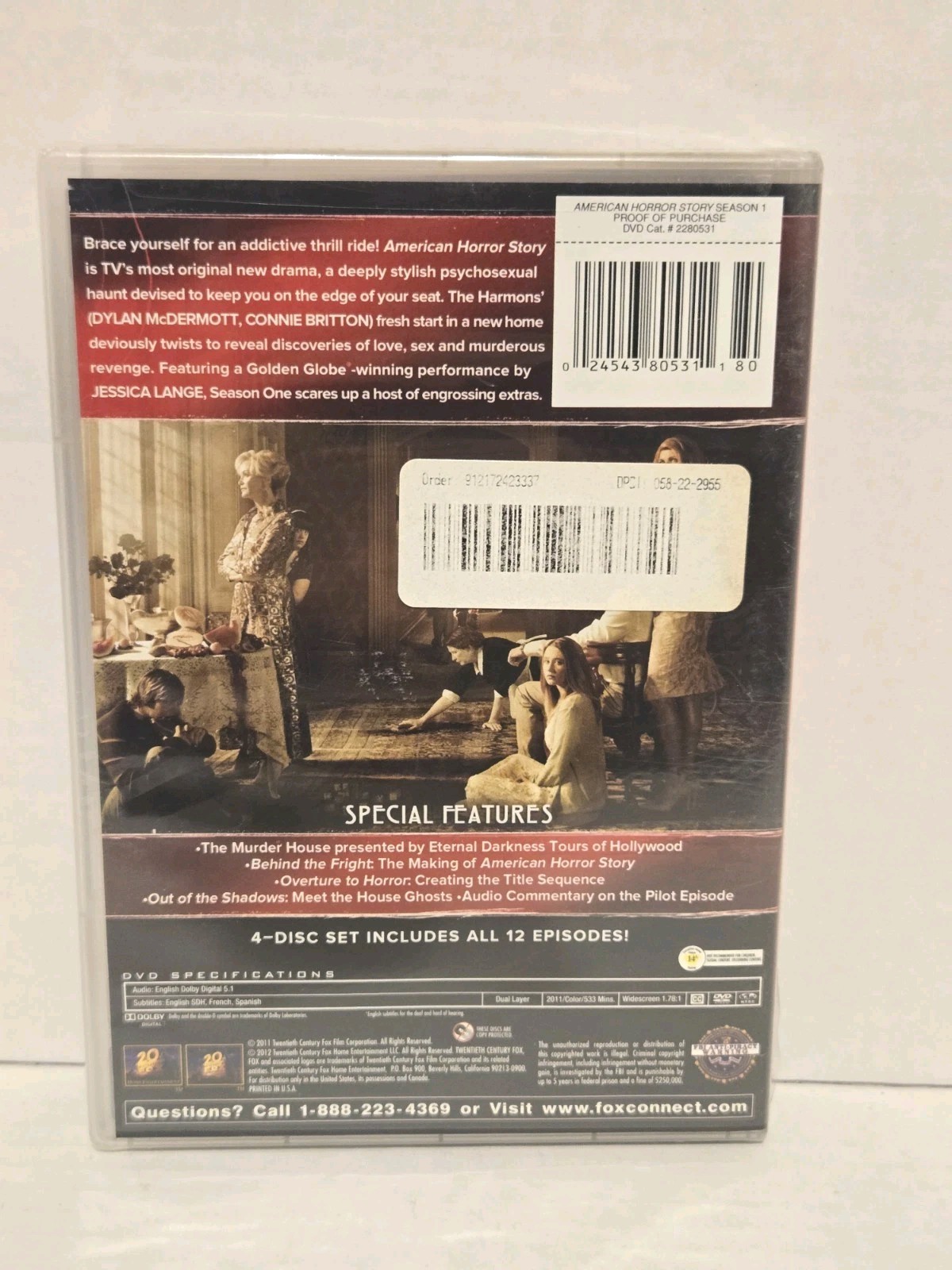 AMERICAN HORROR STORY – The Complete First 1 One Season DVD NEW/SEALED