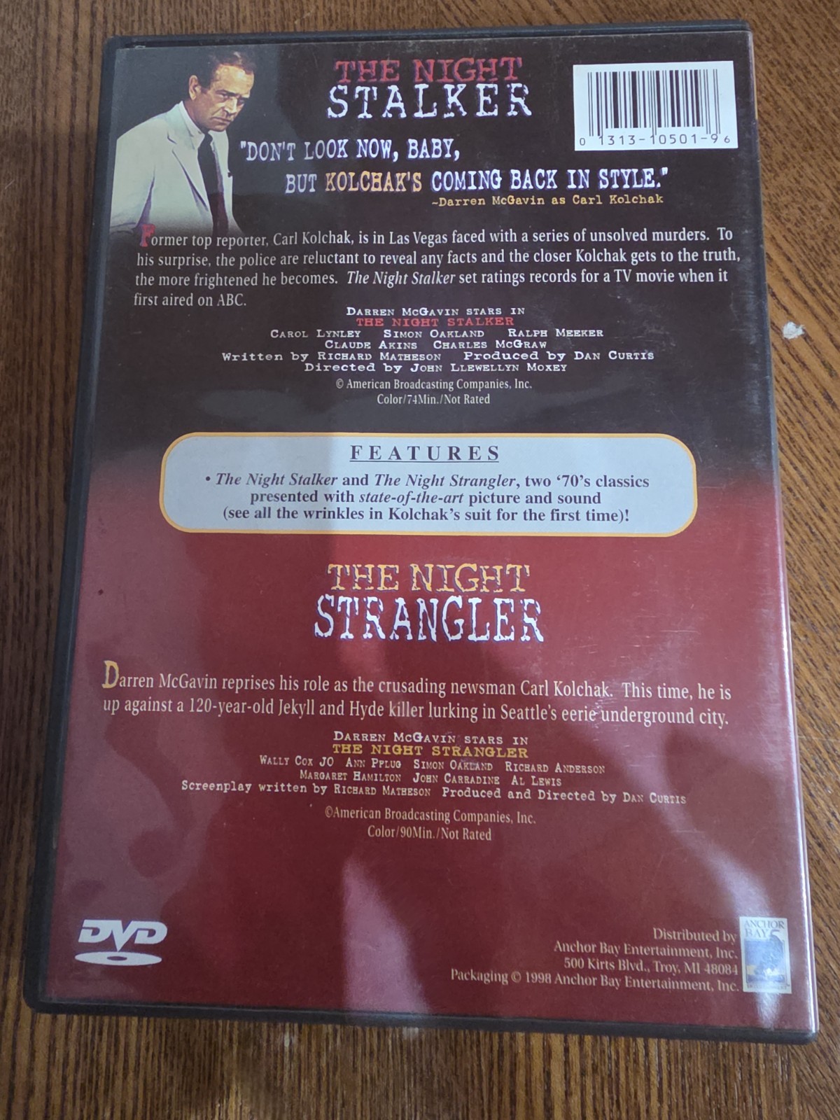 Nightstalker/Nightstrangler (DVD, 1971) Rare HTF Anchor Bay