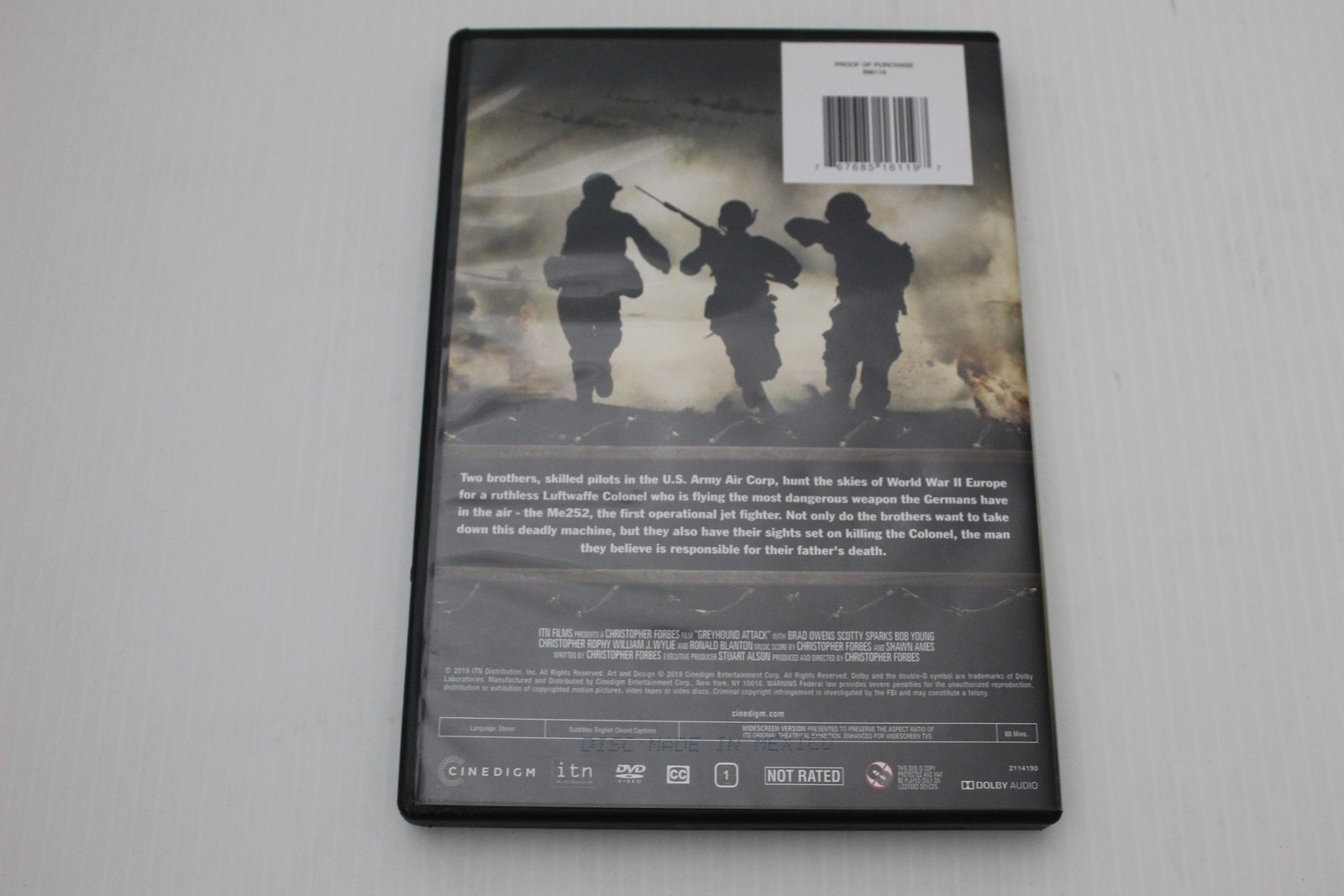 Greyhound Attack DVD World War II Action Film Christopher Forbes Cinedigm