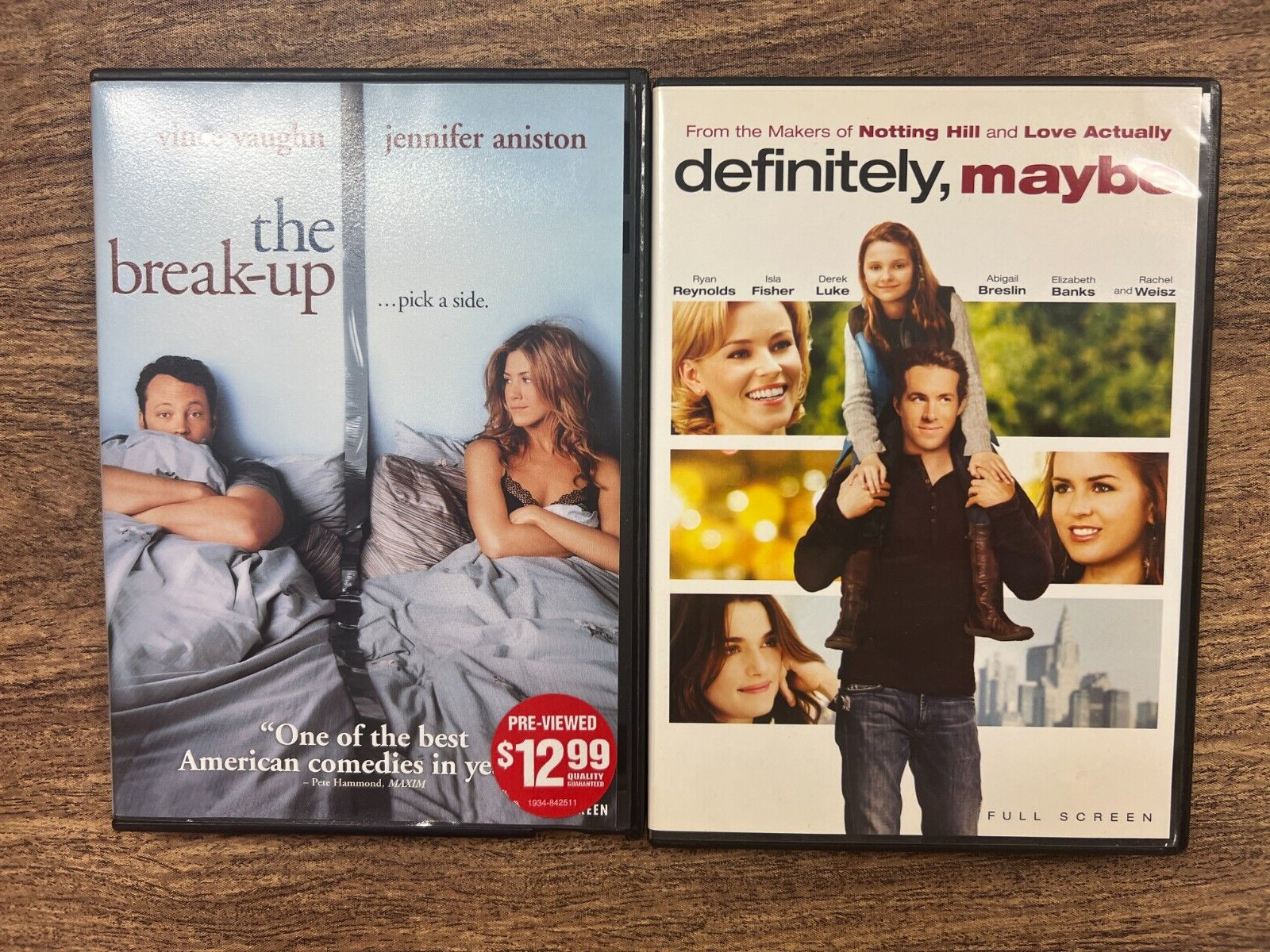 14 Romantic Comedy Movies -Various Titles and Actors – dated 2001-2010