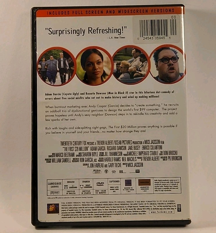 The First 20 Million (DVD 2002 Widescreen & Full) Adam Garcia USA w1s3 2771