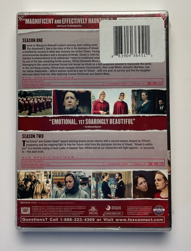 The Handmaid’S Tale: Seasons One & Two (DVD) NEW