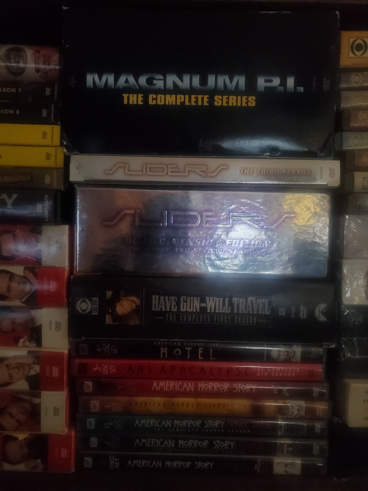 VARIOUS TV SERIES -CONDITION VARIES BY SET, BUT MANY ARE NEW OR LIKE NEW.