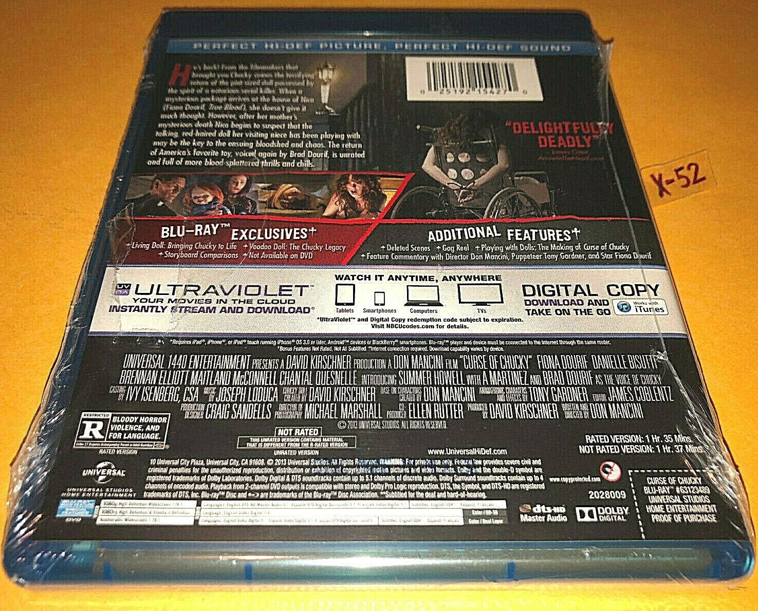 Unrated Curse of Chucky (Child’s Play 6) blu ray dvd Don Mancini Brad Dourif