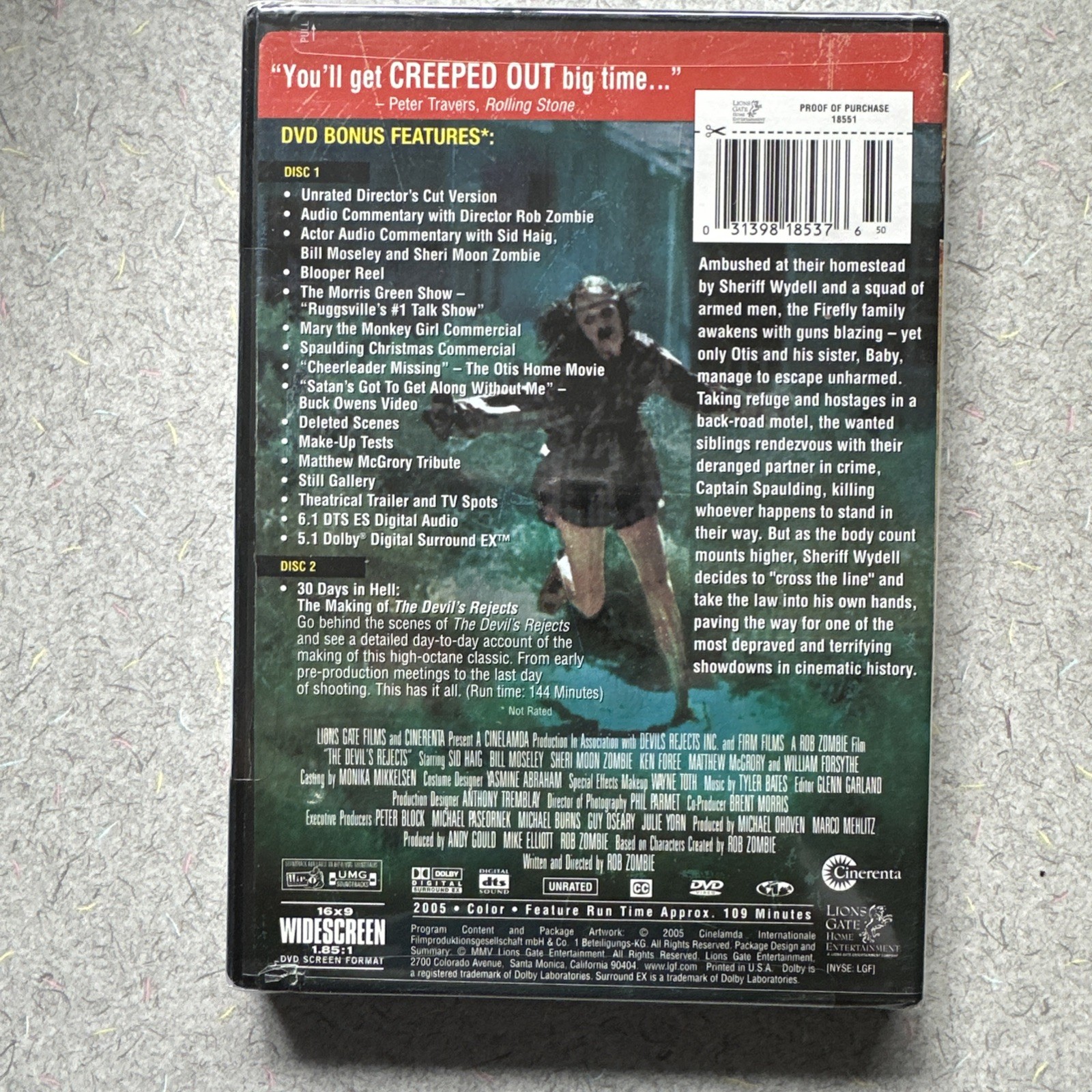 The Devil’s Rejects (DVD, 2005, Unrated, 2 Disc Director’s Cut) New Sealed