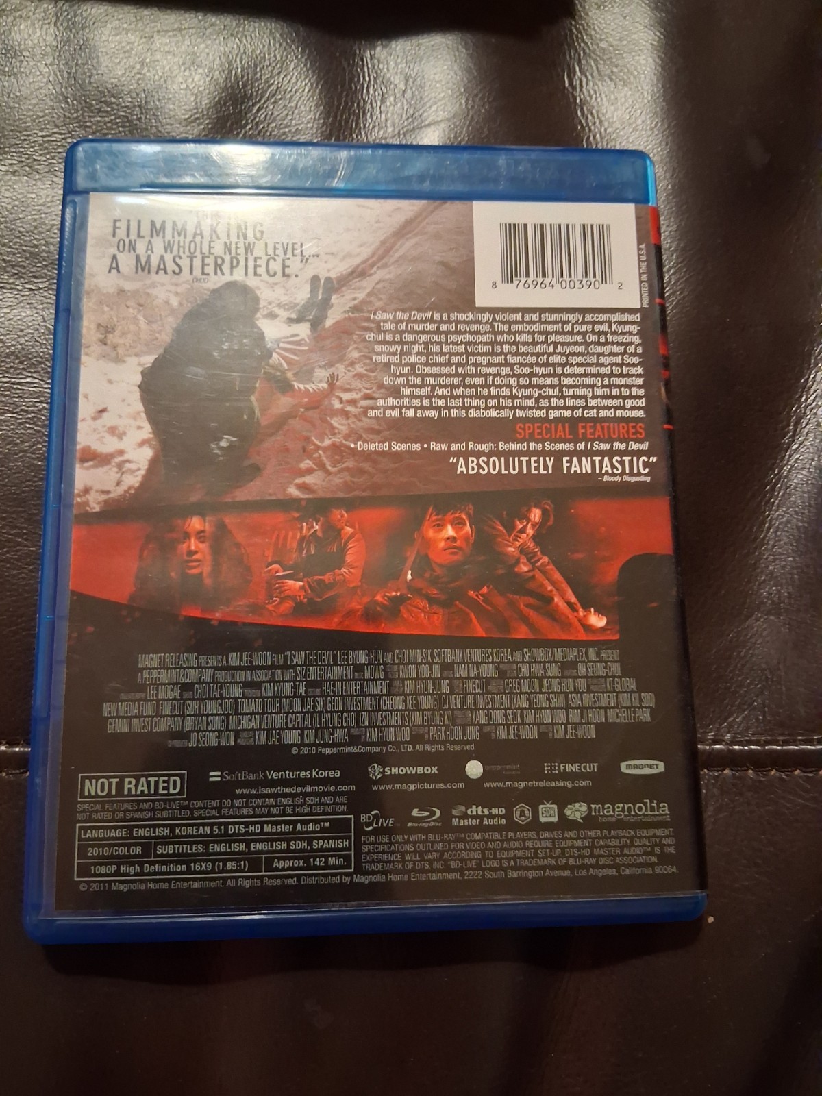 I Saw The Devil Unrated Magnolia Pictures Rare Blu Ray OOP Horror
