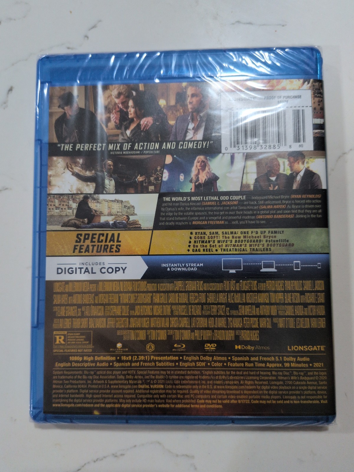 Hitman’s Wife’s Bodyguard (4K Blu-ray 2021) Ryan Reynolds Samuel L Jackson NEW