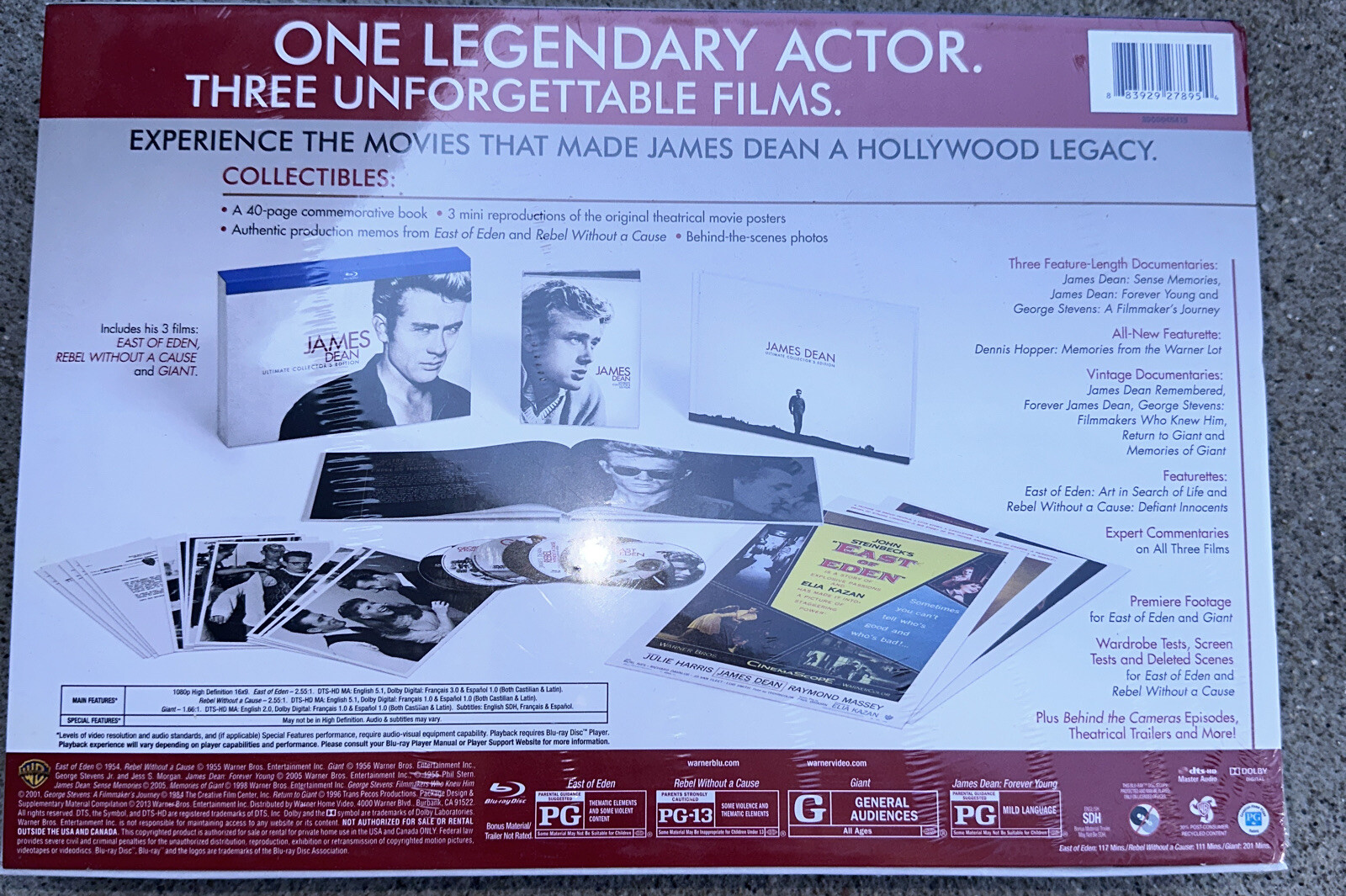 James Dean: Ultimate Collectors Edition (Blu-ray/DVD, 2013, 7-Disc Set) Rare