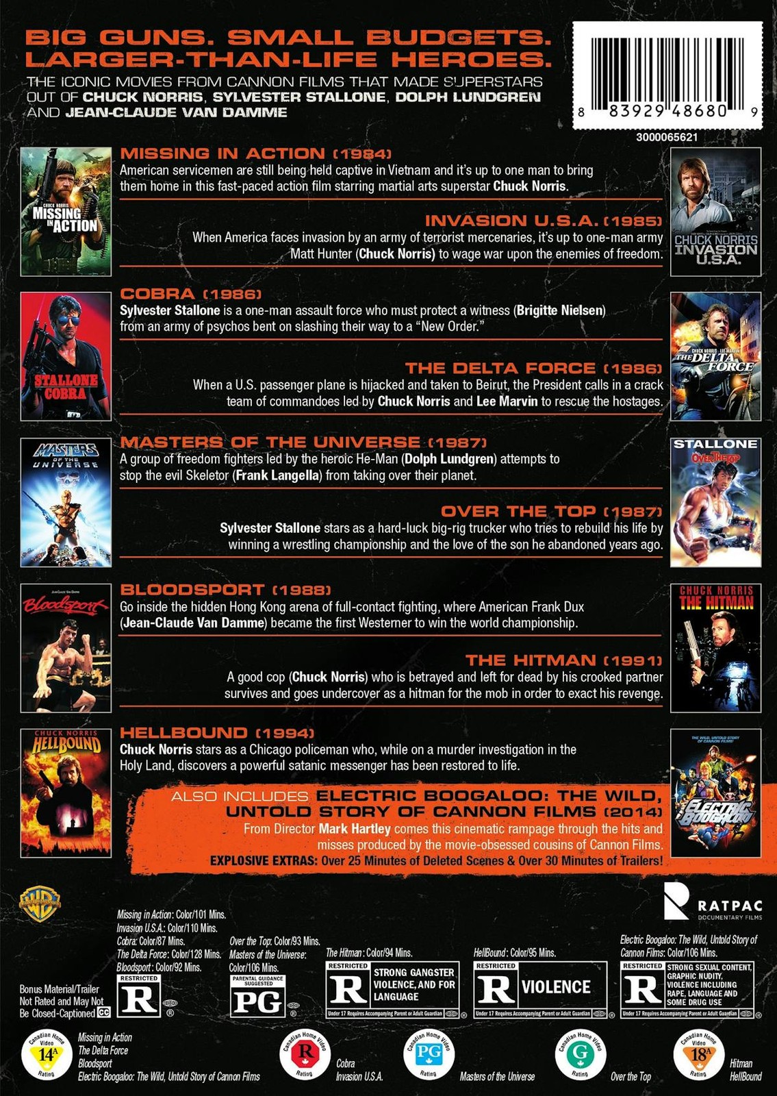 Cannon Films 10-film Collection DVD NEW